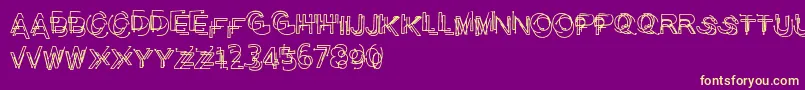 Problematicpiercer Font – Yellow Fonts on Purple Background