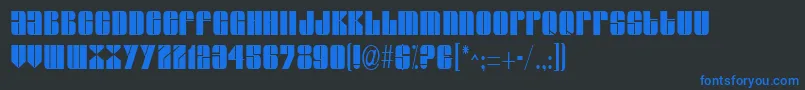 GroverthinRegular Font – Blue Fonts on Black Background