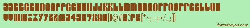 GroverthinRegular Font – Brown Fonts on Green Background