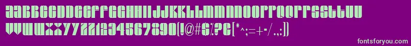 GroverthinRegular Font – Green Fonts on Purple Background