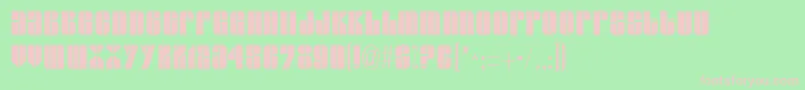 GroverthinRegular-fontti – vaaleanpunaiset fontit vihreällä taustalla