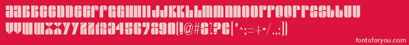 GroverthinRegular Font – Pink Fonts on Red Background