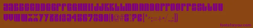 GroverthinRegular Font – Purple Fonts on Brown Background
