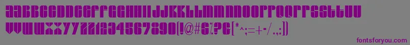 GroverthinRegular Font – Purple Fonts on Gray Background