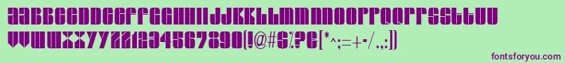 GroverthinRegular Font – Purple Fonts on Green Background