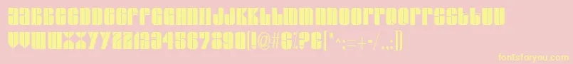 GroverthinRegular Font – Yellow Fonts on Pink Background
