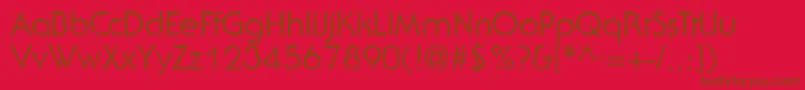 JennydbNormal Font – Brown Fonts on Red Background