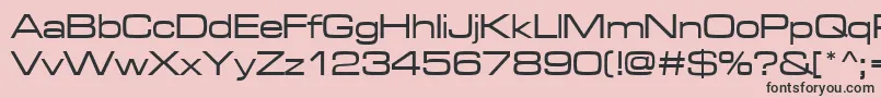 Microgrammadmedextフォントについての詳細 フォントMicrogrammadmedext – ピンクの背景に黒い文字