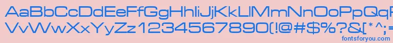 Microgrammadmedext Font – Blue Fonts on Pink Background