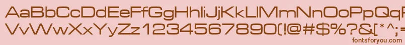 Microgrammadmedext Font – Brown Fonts on Pink Background