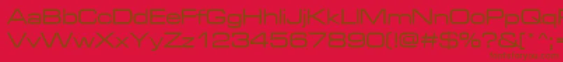 Microgrammadmedext Font – Brown Fonts on Red Background