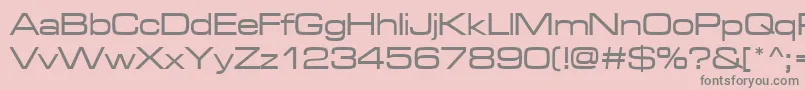 Microgrammadmedext Font – Gray Fonts on Pink Background