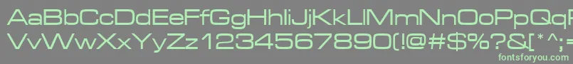 Microgrammadmedext Font – Green Fonts on Gray Background