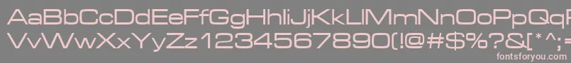 Microgrammadmedext Font – Pink Fonts on Gray Background