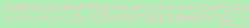 Microgrammadmedext Font – Pink Fonts on Green Background