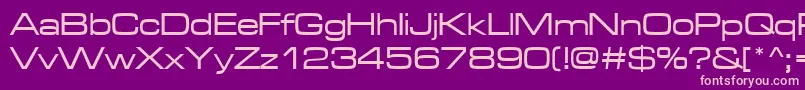 Microgrammadmedext Font – Pink Fonts on Purple Background