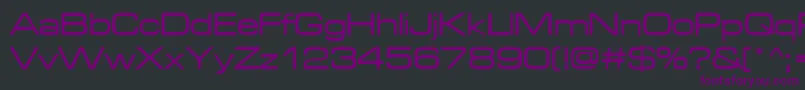 Microgrammadmedext Font – Purple Fonts on Black Background