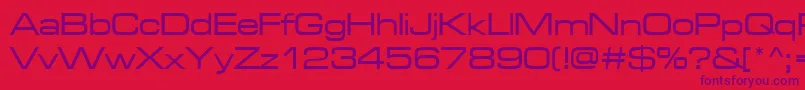 Microgrammadmedext Font – Purple Fonts on Red Background