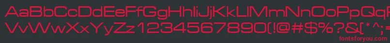 Microgrammadmedext Font – Red Fonts on Black Background