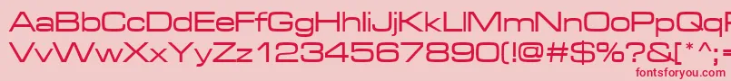 Microgrammadmedext Font – Red Fonts on Pink Background