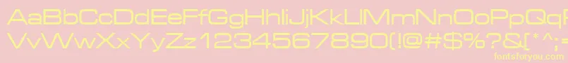 Microgrammadmedext Font – Yellow Fonts on Pink Background
