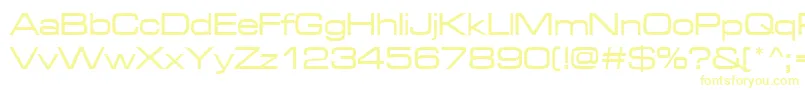 Microgrammadmedext Font – Yellow Fonts on White Background