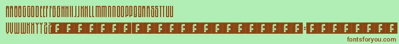 Revo-fontti – ruskeat fontit vihreällä taustalla