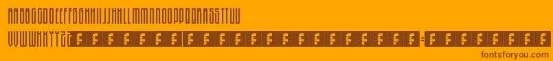 Revo Font – Brown Fonts on Orange Background