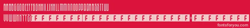 Revo Font – Pink Fonts on Red Background
