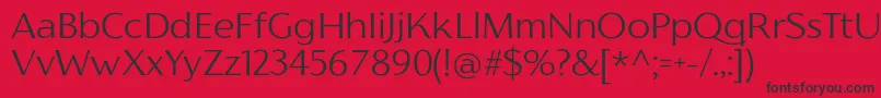 FlorentiaLightTrial Font – Black Fonts on Red Background