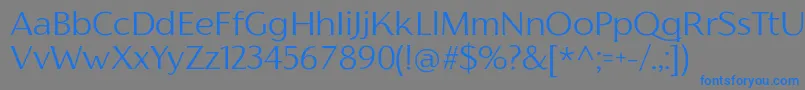 FlorentiaLightTrial Font – Blue Fonts on Gray Background