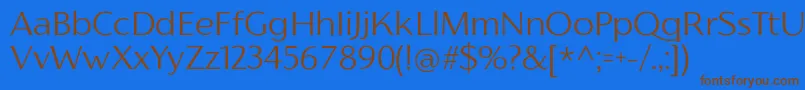 FlorentiaLightTrial Font – Brown Fonts on Blue Background