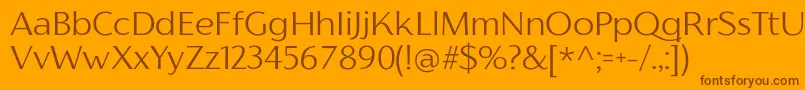 FlorentiaLightTrial Font – Brown Fonts on Orange Background