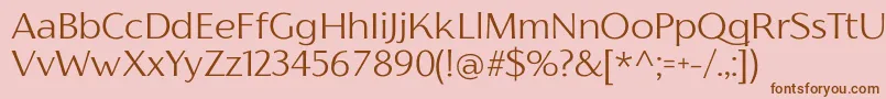FlorentiaLightTrial Font – Brown Fonts on Pink Background