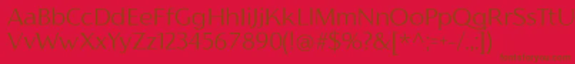 FlorentiaLightTrial Font – Brown Fonts on Red Background