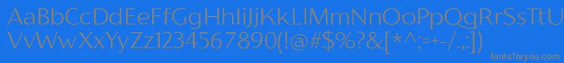 FlorentiaLightTrial Font – Gray Fonts on Blue Background