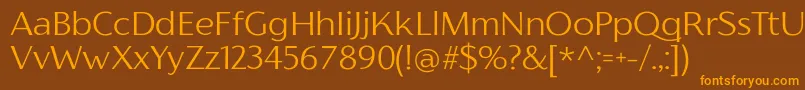 FlorentiaLightTrial Font – Orange Fonts on Brown Background