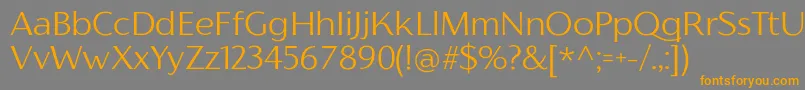 FlorentiaLightTrial Font – Orange Fonts on Gray Background