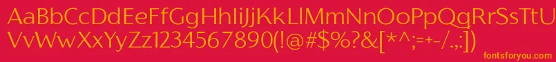 FlorentiaLightTrial Font – Orange Fonts on Red Background