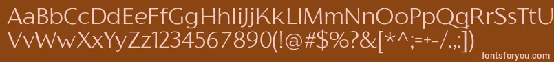 FlorentiaLightTrial Font – Pink Fonts on Brown Background