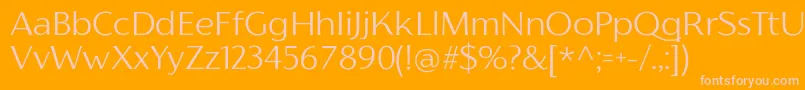 FlorentiaLightTrial Font – Pink Fonts on Orange Background