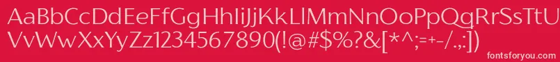 FlorentiaLightTrial Font – Pink Fonts on Red Background