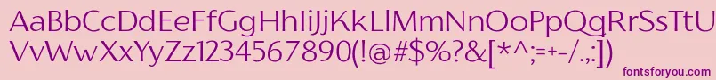 FlorentiaLightTrial Font – Purple Fonts on Pink Background