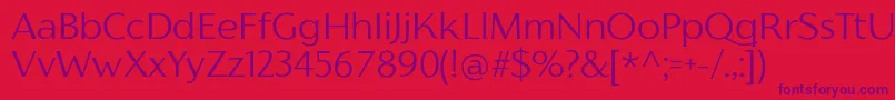 FlorentiaLightTrial Font – Purple Fonts on Red Background
