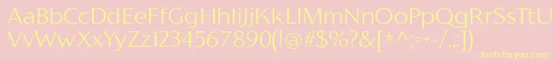 FlorentiaLightTrial Font – Yellow Fonts on Pink Background
