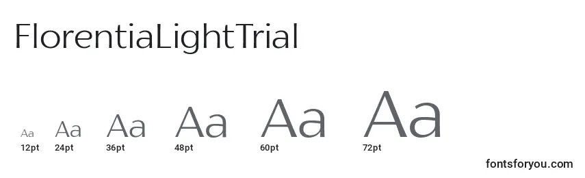 FlorentiaLightTrial Font Sizes