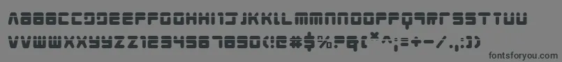 フォントYoungtechslaser – 黒い文字の灰色の背景