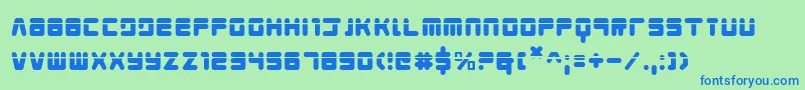 Youngtechslaser Font – Blue Fonts on Green Background