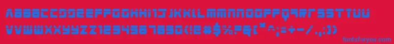 Шрифт Youngtechslaser – синие шрифты на красном фоне