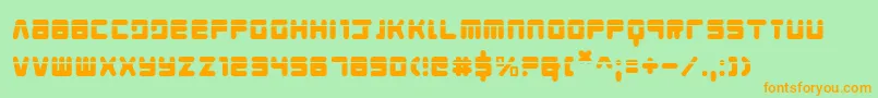 Youngtechslaser Font – Orange Fonts on Green Background